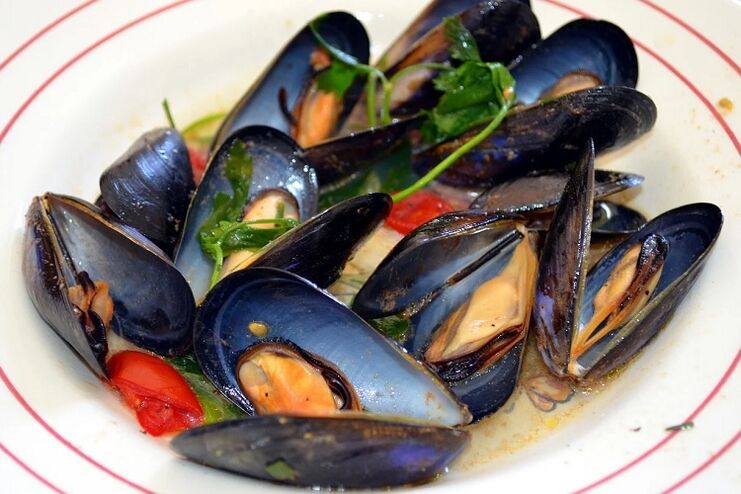 mejillones para aumentar la potencia